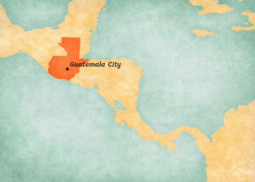 Map of Central America - Guatemala City
