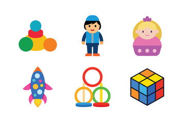 Fototapeta premium set of vector icons of children