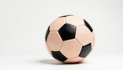 Naklejka premium Perfectly centered football on pure white backdrop, background, play