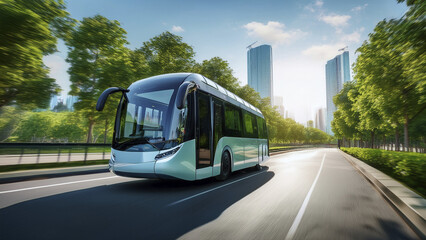 Obraz premium bus on the highway