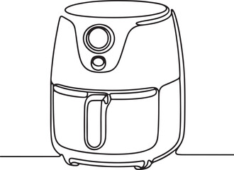 Line Drawing of Air Fryer in Vector Format