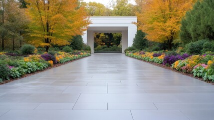Autumnal Garden Pathway