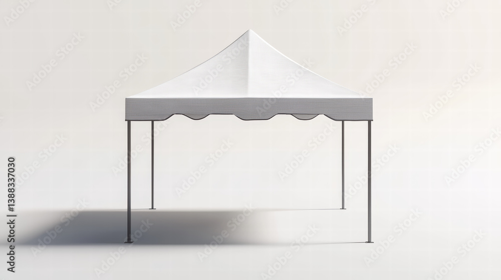 Poster simple canopy in isolation: a pristine white canopy, its clean lines and architectural design provid