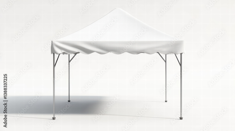 Poster gazebo tent: a simple gazebo, in a photorealistic setting with a clean canvas for various commercial