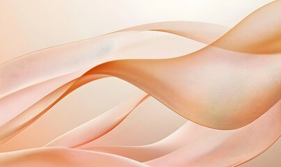 Obraz premium Soft, flowing fabric textures in peachy tones
