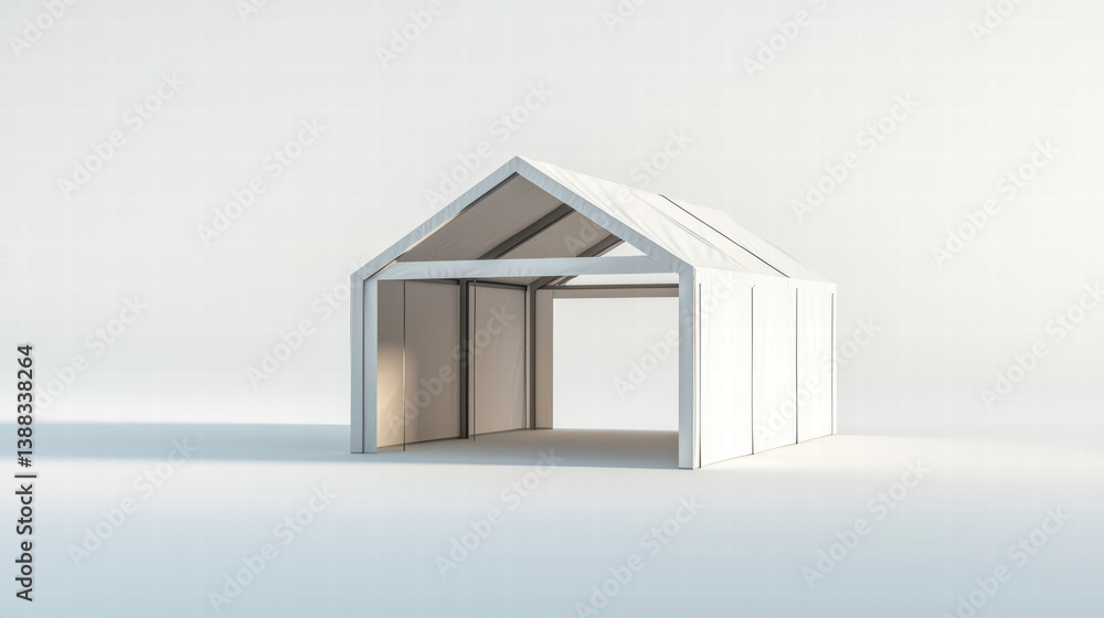 Poster building construction in progress: a minimalist depiction of a simple structure under construction, 