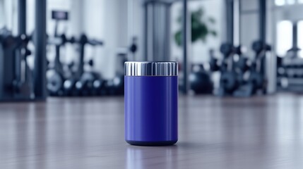 Modern, vibrant, cylindrical portable audio device.  A stylish,  fitness-focused accessory