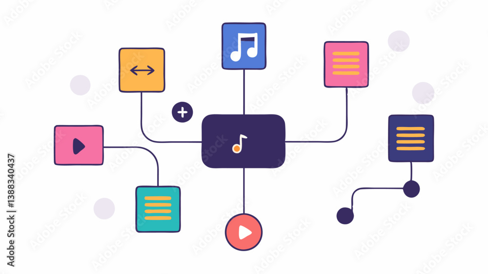 Poster recommendations flow a flowchart style illustration showing how the ai analyzes listening history pr