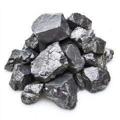 Obraz premium Pile of Natural Zinc Ore Rocks Featuring Unique Textures and Patterns