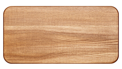 wooden Cutting Board, isolated on white background, full depth of field
