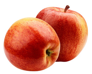 red Apple isolated on white background, full depth of field