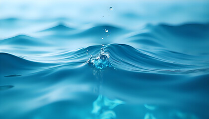 Serene Ocean Water Splash - Stunning Blue Waves