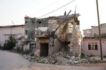 Damaged building in Antakya, Hatay after 6 February 2023 Earthquakes