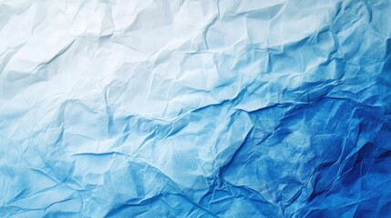 Fototapeta premium Crinkled Blue Fabric with Smooth Gradient, Evoking a Sense of Texture and Depth