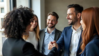 Business Professionals Shaking Hands