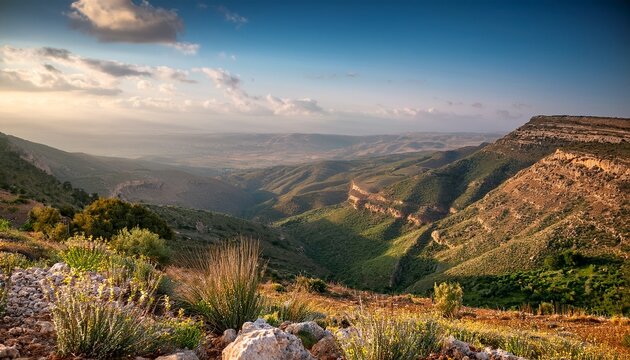 armageddon valley view stunning landscape of carmel mountain israel