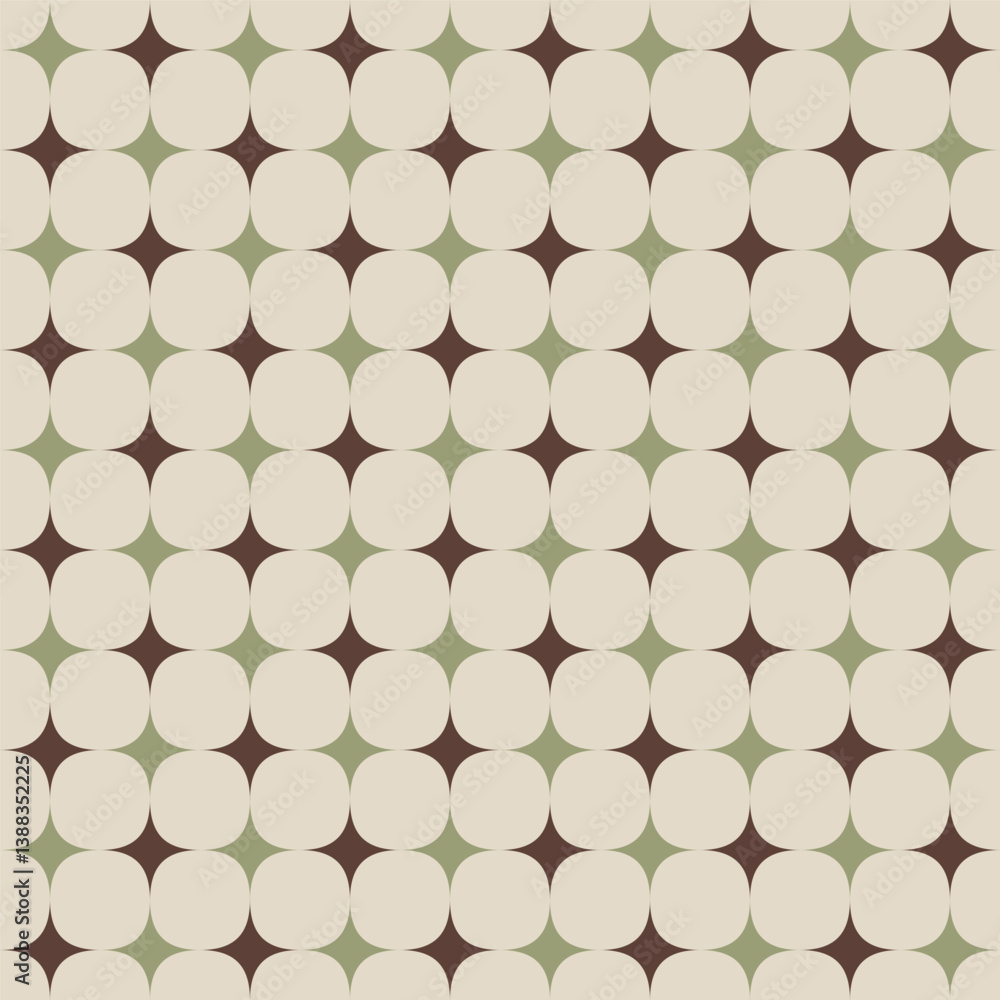 Poster retro geometric seamless pattern. abstract vector background