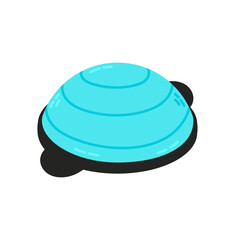 Blue BOSU ball balance trainer with black base for stability and strength training exercises