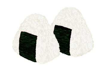 おにぎりの水彩イラスト