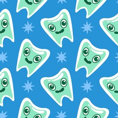 Medicine seamless teeth pattern for wrapping paper and fabrics and linens