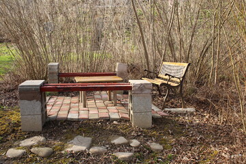 A bench sits unoccupied