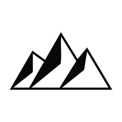 Fototapeta premium Majestic minimalist mountain range art in bold black and white symbolizing strength and resilience