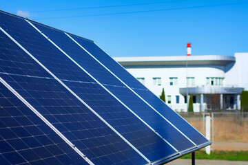 Solar panels as alternative energy. Environmentally friendly renewable electricity.