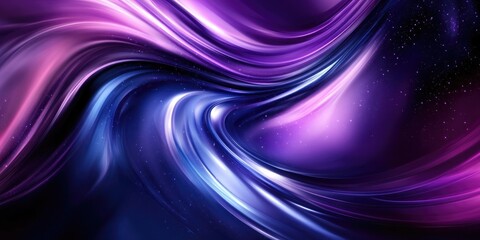 Obraz premium Abstract Swirls of Purple and Blue Light Creating a Dynamic and Mesmerizing Cosmic Effect