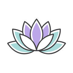 Fototapeta premium Lotus Flower Illustration in Soft Colors for Tranquility 