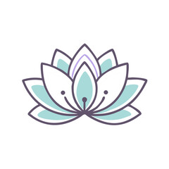 Fototapeta premium Lotus flower illustration in soft colors representing peace 