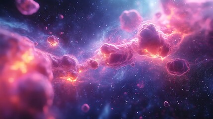 Serene cloud layer glowing under gentle sunlight image