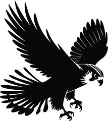 Falcon Silhouette Set | Fast Bird of Prey Vector Icons