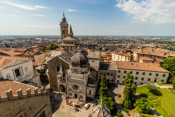 Fototapeta premium Basilica of Santa Maria Maggiore in the Upper Town of Bergamo, Italy