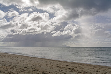 Rain over Waipu Beach, New Zealand
