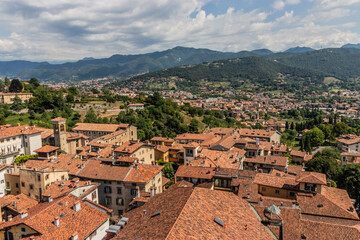 Obraz premium View from the Upper Town of Bergamo, Italy