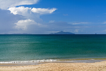 Waipu Beach with Chicken and Hen Islands, New Zealand