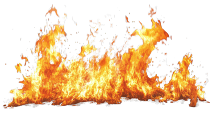 vibrant dynamic flame with bright orange and yellow hues suggesting heat and energy often used in graphics to represent fire warmth or destruction