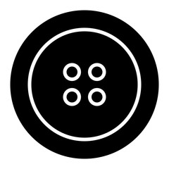 Button, sewing glyph solid icon
