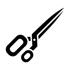 Sewing scissors glyph solid icon