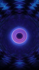 Abstract purple, glowing, central circle, dark space