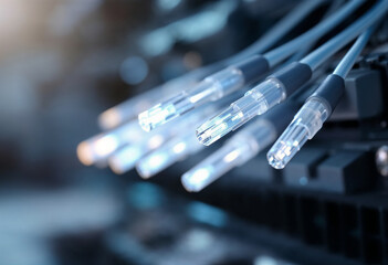 Cable de fibra &oacute;ptica, redes de comunicaciones