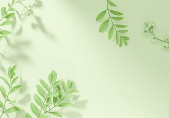 plant frame, leaf background, 
