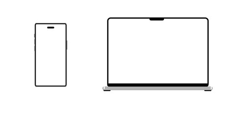 laptop mockup and smartphone mockup