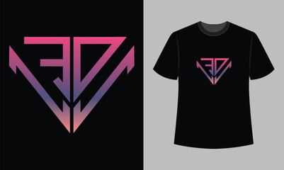 neon text illustration t shirt design