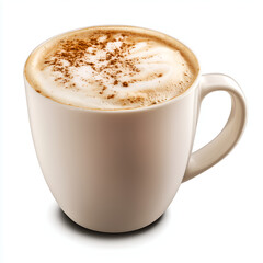Obraz premium Pumpkin spiced latte with foam art and nutmeg in a white mug