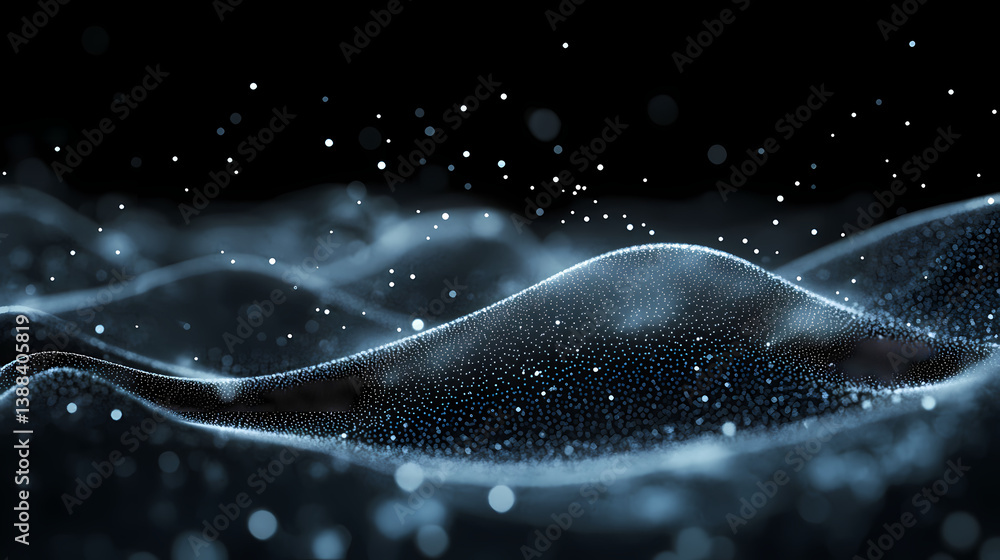 Aufkleber abstract flowing energy: a dynamic, high-tech image showcases abstract, flowing energy with a modern