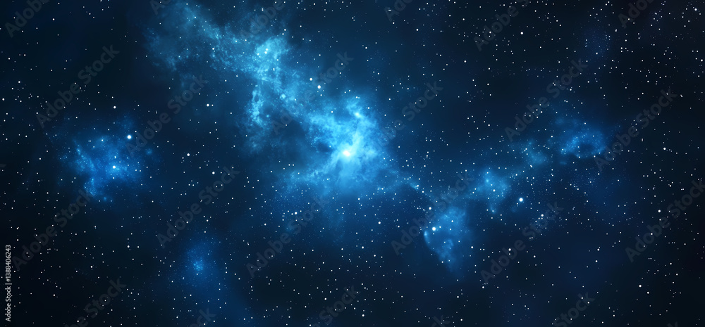 Poster celestial canvas: a breathtaking view of a nebula's light, capturing the vast expanse of space with 