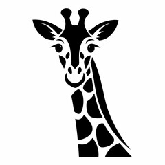 Giraffe Spot Design.
Stylized giraffe with bold spots in a cartoon-like black and white vector. Great for zoo branding, kids’ books, stickers, tattoos, or clothing labels.
