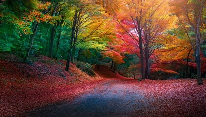 colorful nature background with vibrant foliage design