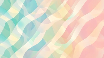 Delicate organic wave patterns blending gently with pastel gradient hues for a soothing effect
